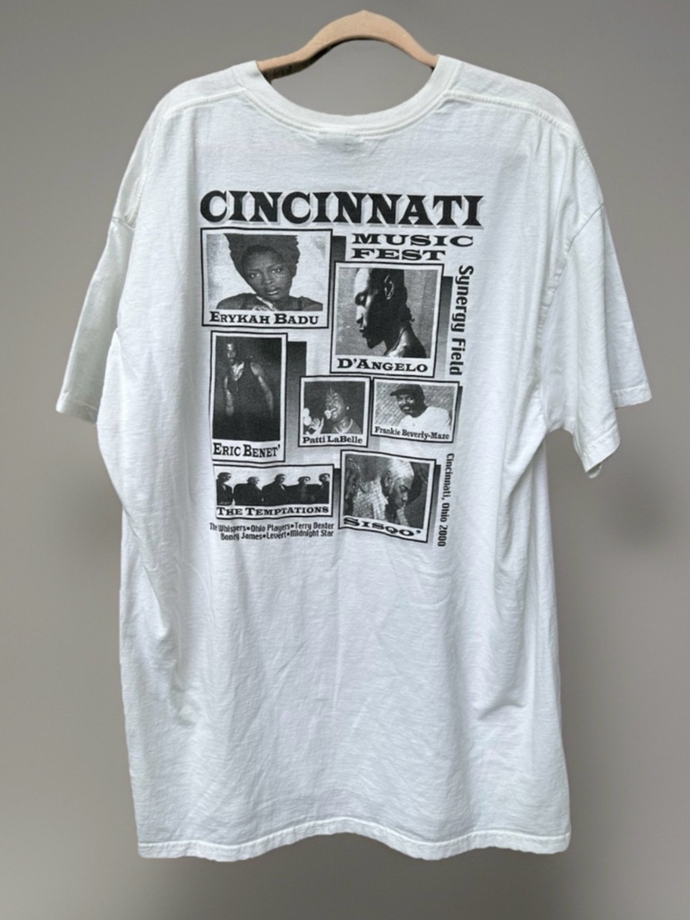 Vtg 2000 Cincinnati Music Festival Erykah Badu Parking Lot T shirt 2XL